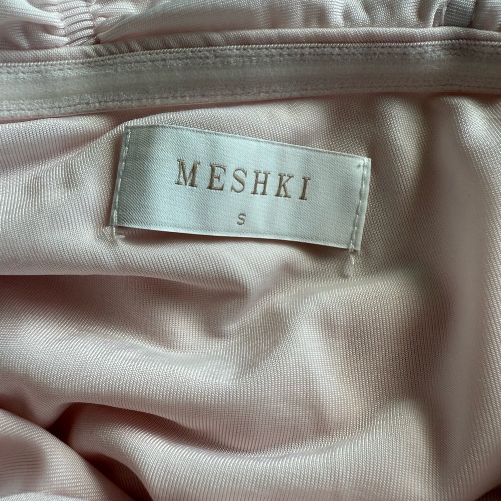 Meshki - Capri Gathered Slinky Maxi Dress - Powder Pink - Picture 5 of 6